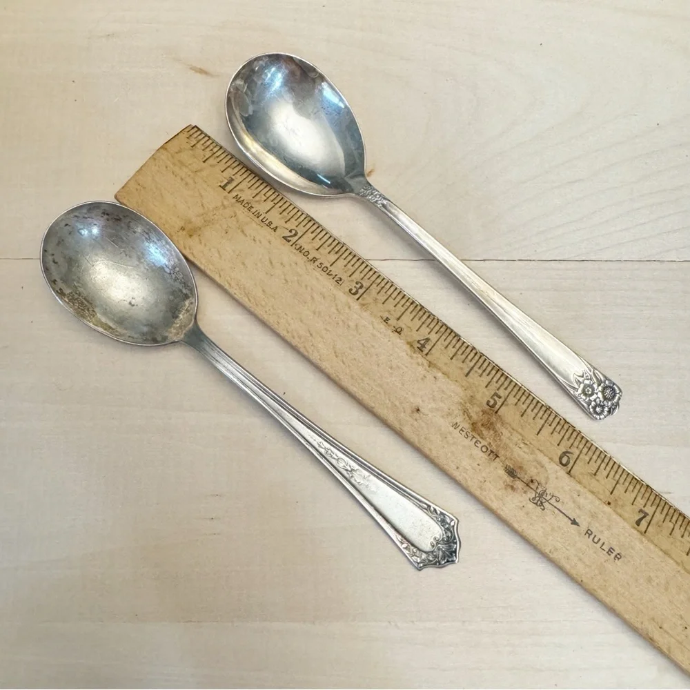 Vintage Marked WM Rogers & Son IS April & Continental 1886 Silver Plate Spoons